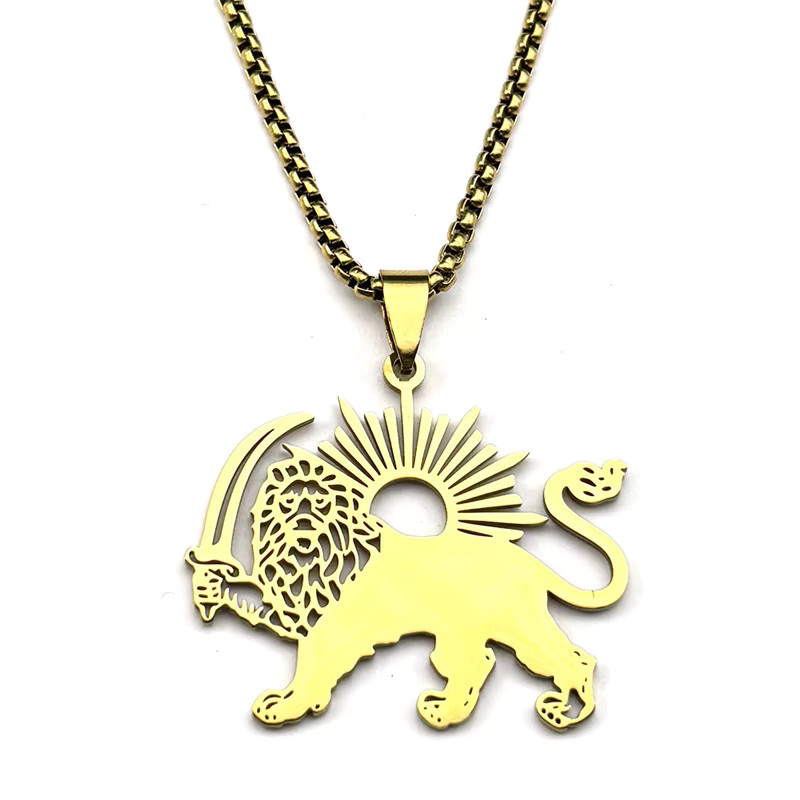 AFAWA Anhänger Halskette, Edelstahl, Gold, Unisex - Bild 2