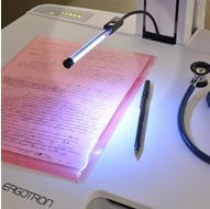 Ergotron SV Tasklight LED Schreibtischleuchte mit Clip-Halterung und USB-Anschluss, Schwarz, B/T/H: 64 x 127 x 241 mm - Bild 1