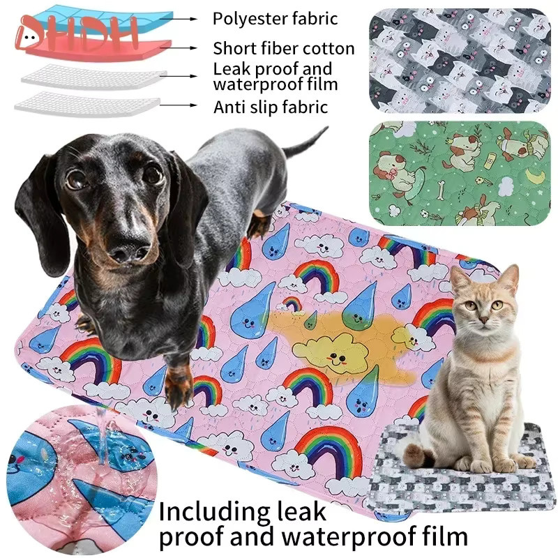 DHDH Feuchtigkeitsbeständige Haustier-Bodenmatte in Multicolour, atmungsaktive Schlafmatte für Hunde und Katzen - Bild 2