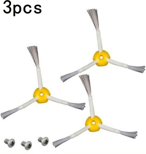 3er Set gelbe Seitenbürsten für iRobot 500 600 700 630 760 Saugroboter Ersatzbürsten - Bild 1