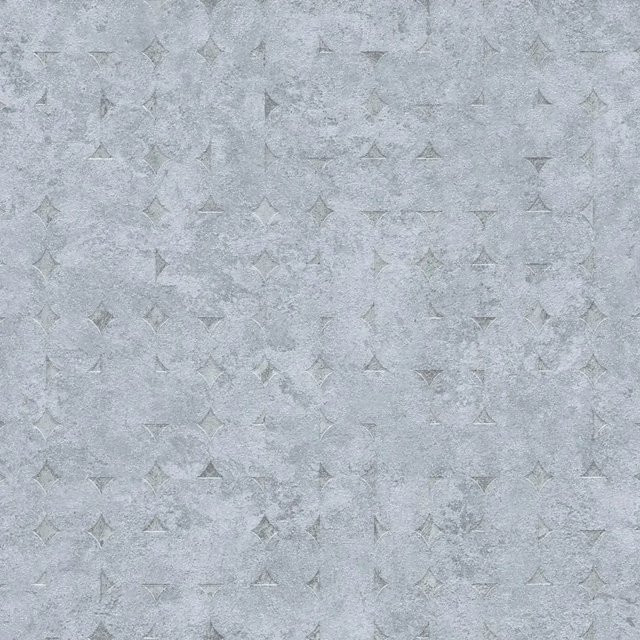 PROFHOME Grafik Tapete Used Look mit Glanzeffekt in Grau und Silber, Breite: 0,53 m, Länge: 10,05 m - Bild 1