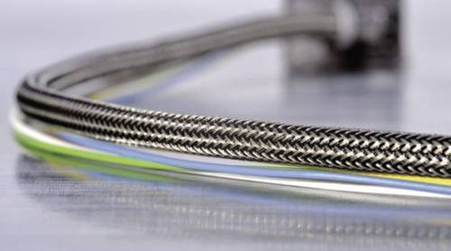 HellermannTyton Geflechtschlauch HEGEMIP12-CUSP-L4 Aluminium und Schwarz - Bild 1