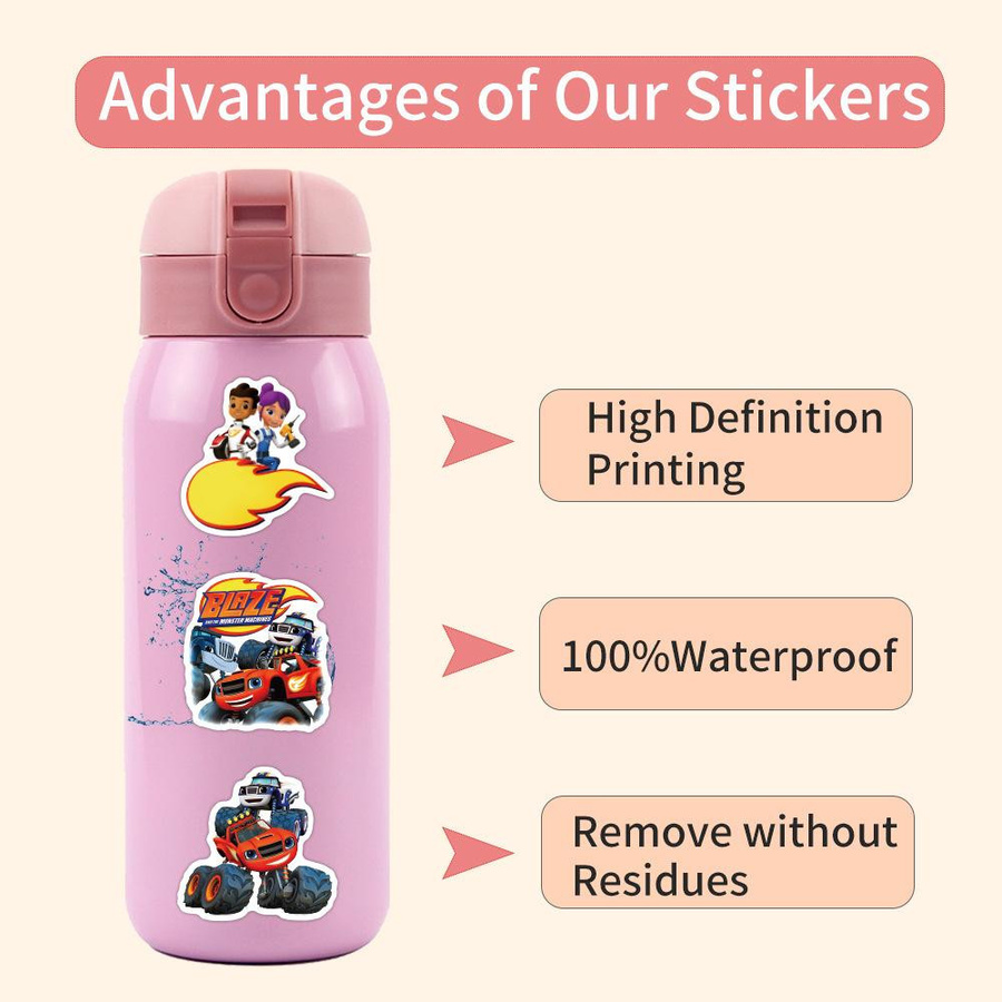 Blaze Doodle Sticker Dekoratives Notizbuch Koffer Cartoon 55-teiliges Set - Bild 3