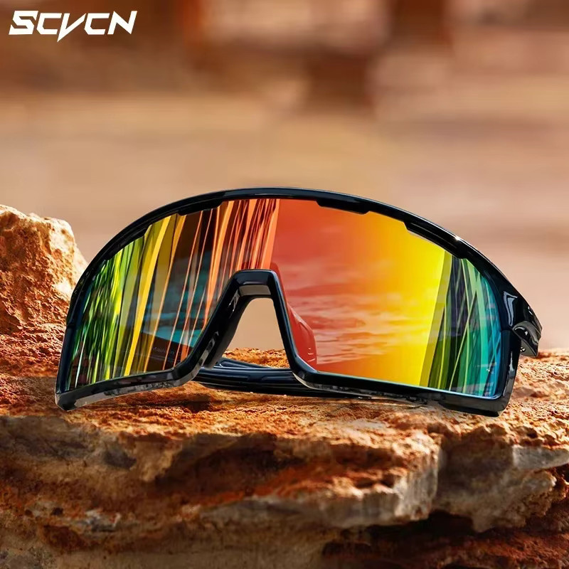 SCVCN Sportsonnenbrille, Vollrand, Kunststoff, Unisex, Photochrome - Bild 2