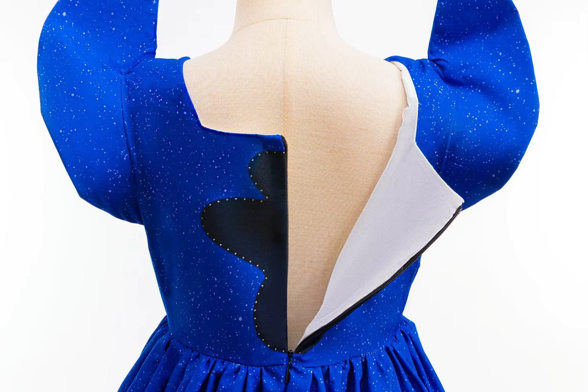 MESOQ Rollenspiel-Kostüm Blaues Kleid, Prinzessin, Blau, Textil - Bild 4