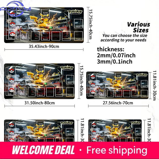 Potdemiel Pokemon TCG Spielmatte Rennfahrer Pikachu Sportwagen in Multicolour - Bild 1