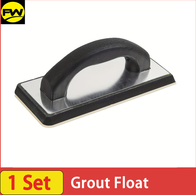 Manueller Fugenschwimmer mit antihaftbeschichtetem Gummi und Aluminiumrahmen in Silber, B/T/H: 10,0 x 24,0 x 10,0 cm - Bild 1