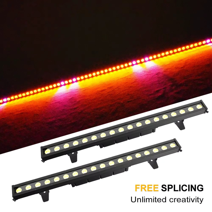 SHEHDS LED 6in1 Wash Wall Light RGBWA+UV, IP65 wasserdicht, Schwarz, 18x10W für Theater, DJ und Konzerte - Bild 3