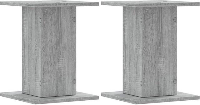 vidaXL Pflanzenständer 2er Set aus Holzwerkstoff in Grau, B/T/H: 30 x 30 x 40 cm - Bild 1