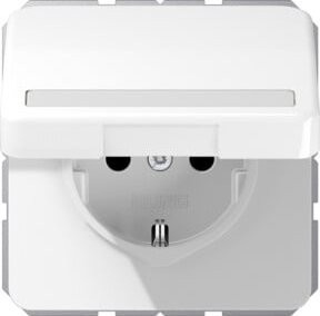 Jung Schuko-Steckdose 16A 250V mit Klappdeckel in Weiß - Bild 1