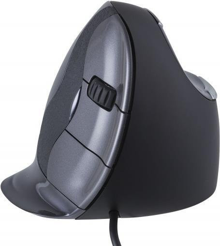 Evoluent VerticalMouse D Small Kabelgebundene Ergonomische Maus für Rechtshänder in Schwarz/Silber - Bild 2