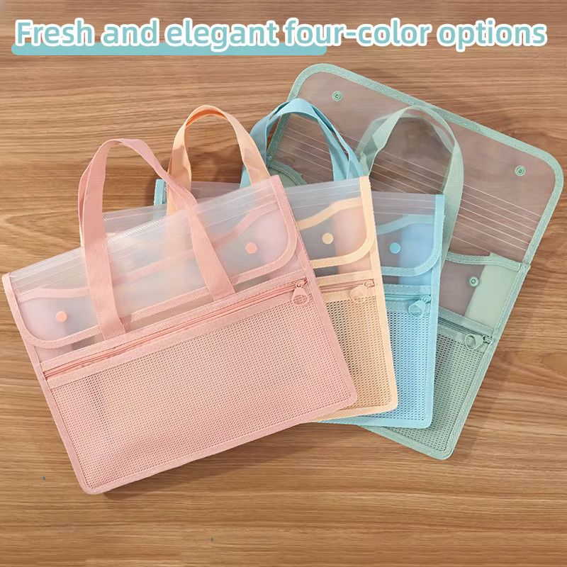 Kobest Wasserdichte Schultasche aus PP mit Muster in Orange und Multicolour zur Aufbewahrung von Prüfungsunterlagen - Bild 2
