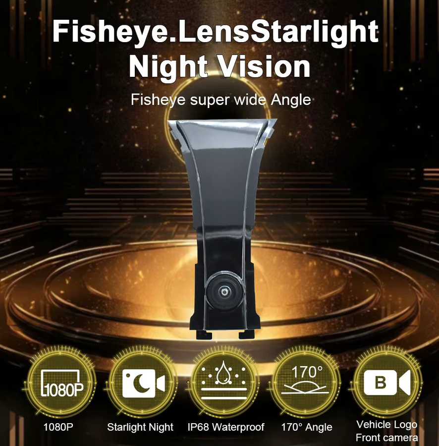 HIIRODE AHD 1080P Frontkamera mit 170 Grad Fisheye-Objektiv für BMW 5er G30 G31, Schwarz - Bild 3