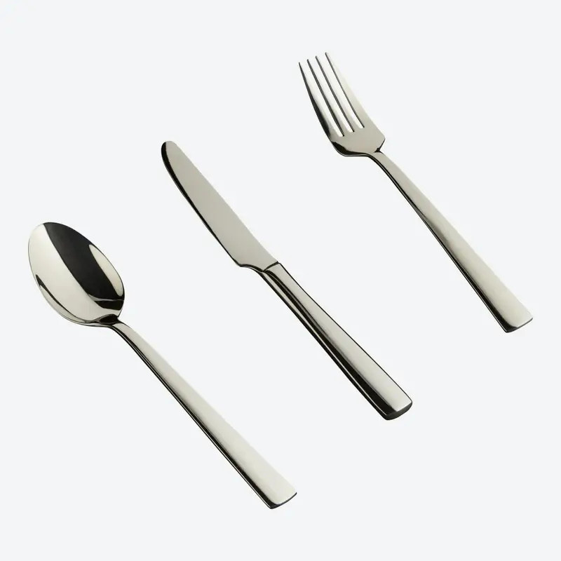 NKD Besteck-Set aus rostfreiem Edelstahl, 3-teilig, Silber, poliert - Bild 2