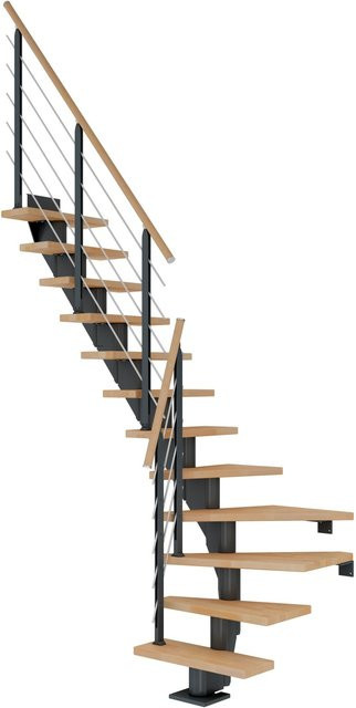 Dolle Mittelholmträger Frankfurt Buche Anthrazit mit 1/4 Gewinde, Höhe: 258 cm, Breite: 75 cm - Bild 1