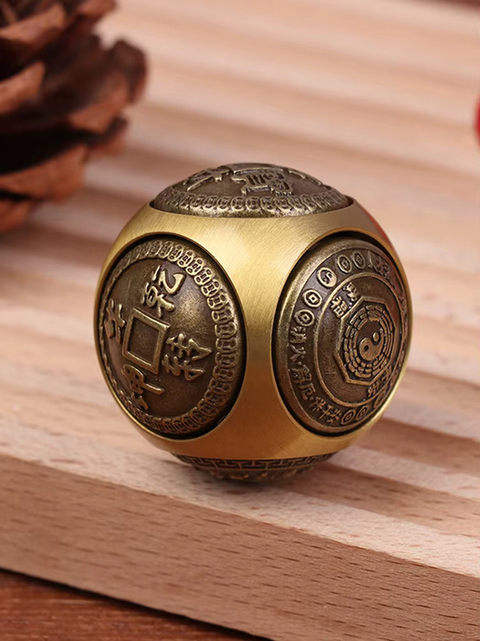 Sechsgesichtiger Vier Segen Glück Geld Fidget Spinner EDC Kupfer, Stress Relief Cube, Dekompression Cube, Antistress Fidget Spielzeug - Bild 3