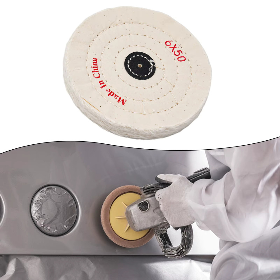 Vibratite Polierrad aus Baumwollflanell für Silber, Schmuck und Spiegel, Durchmesser: 5 bis 20 cm - Bild 2
