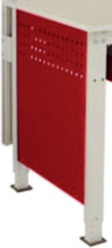 Manuflex LZ3350.3003 ESD Seitenblende für UNIVERSAL Standard ESD-Arbeitstische, Farbe: Rot, B/H: 60,6 x 53,8 cm, für Tischtiefe 800 mm - Bild 1