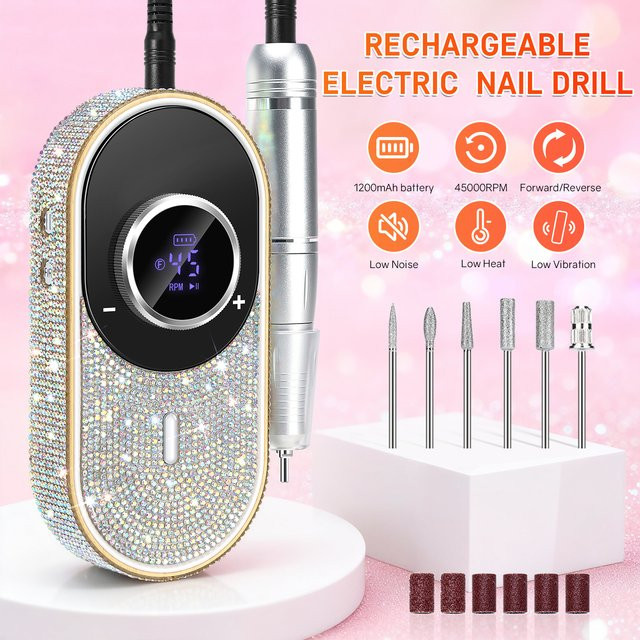 DianaBeauty Elektrische Nagelbohrmaschine, Wiederaufladbar, Unisex - Bild 1