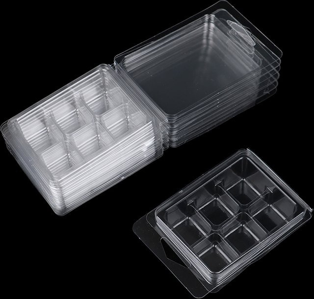 10er Pack Muschel-Wachsschmelzformen aus transparentem Kunststoff für Kerzen - Bild 1