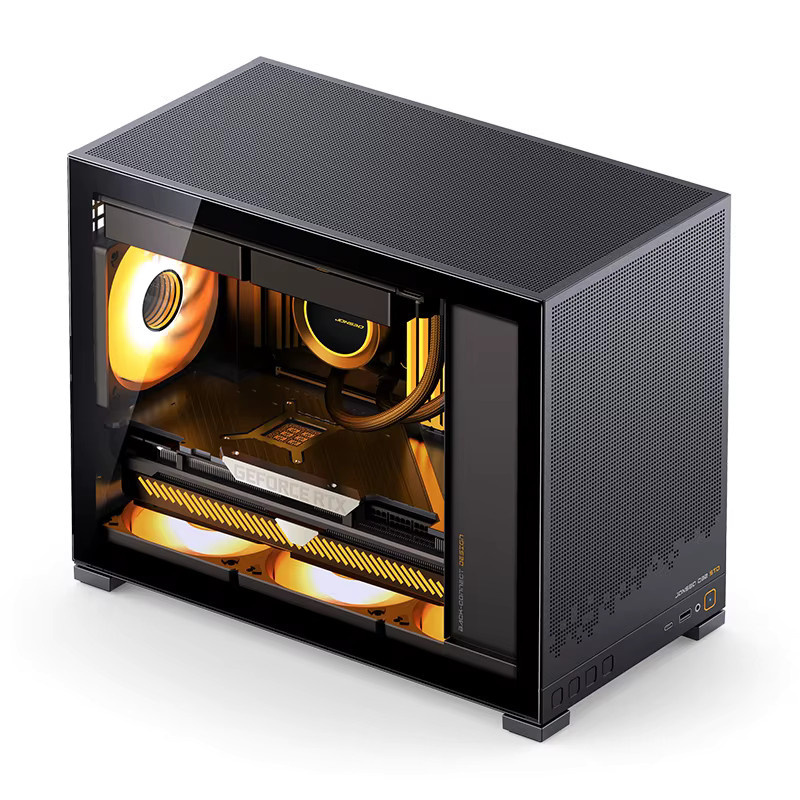 Jonsbo D32 STD/PRO Mini Desktop-Gehäuse in Schwarz für Mini-ITX und MATX mit Unterstützung für ATX/SFX-Netzteile und 240mm Wasserkühlung - Bild 1