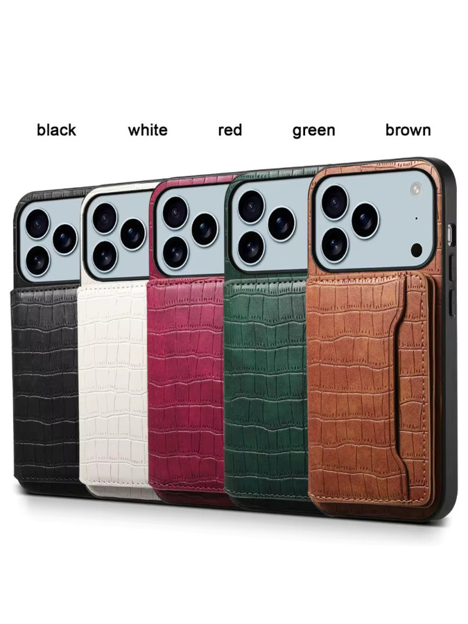 3-in-1 Lederhülle für Apple iPhone 11 bis iPhone 17 Pro Max als Brieftasche und Ständer in Weiß - Bild 3