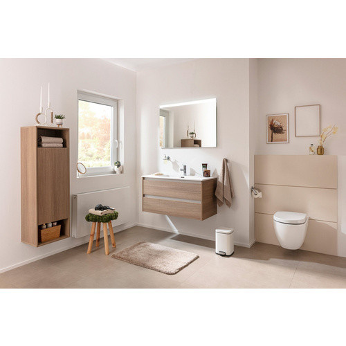Fackelmann Midischrank Vita in Holzoptik Oak, B/T/H: 40,2 x 32,0 x 125,7 cm - Bild 3