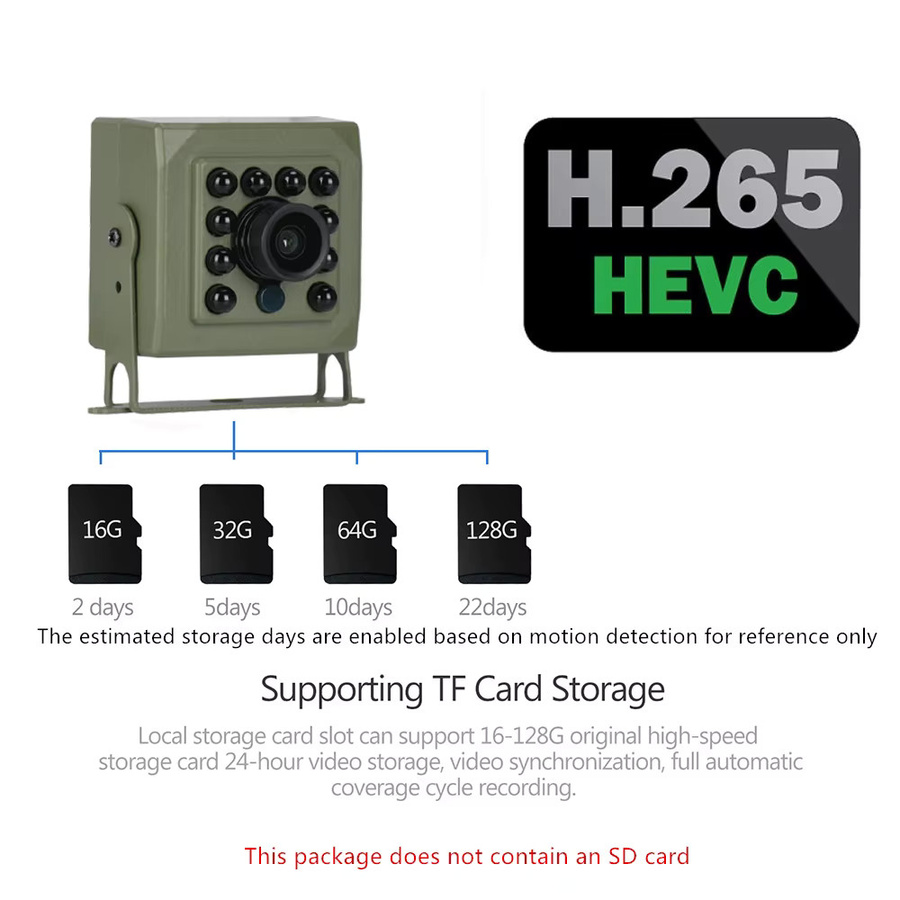 HQCAM Tuya Smart Mini WiFi IP Kamera mit 6MP 2K Auflösung, PoE, Nachtsicht und IRCUT, grün - Bild 4
