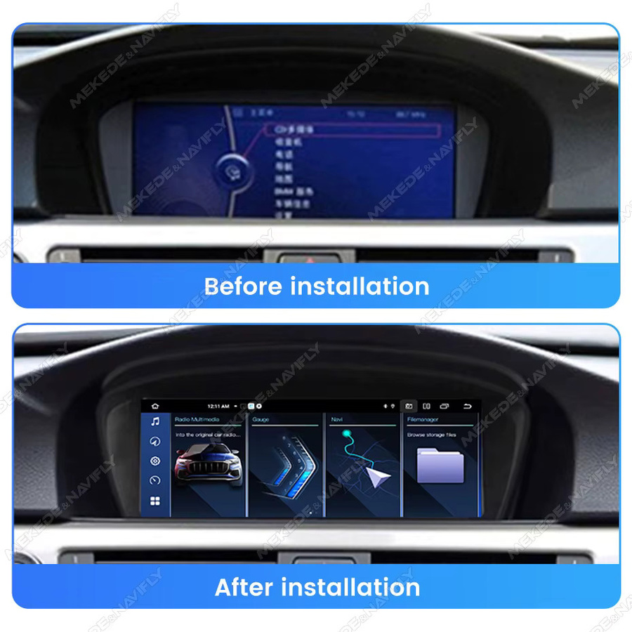 NaviFly MN-X EU Wireless CarPlay Intelligentes Multimedia-Autoradio für BMW E60 E61 E63 E64 E90 E91 E92 CCC in Schwarz - Bild 2