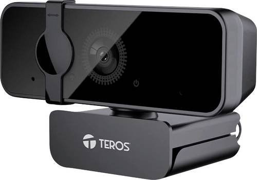 Teros TE-9072 QHD Webcam mit Mikrofon und Standfuß, Schwarz - Bild 1