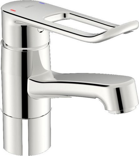 Pressalit Einhebel-Waschtischarmatur aus verchromtem Messing in Silber - Bild 1