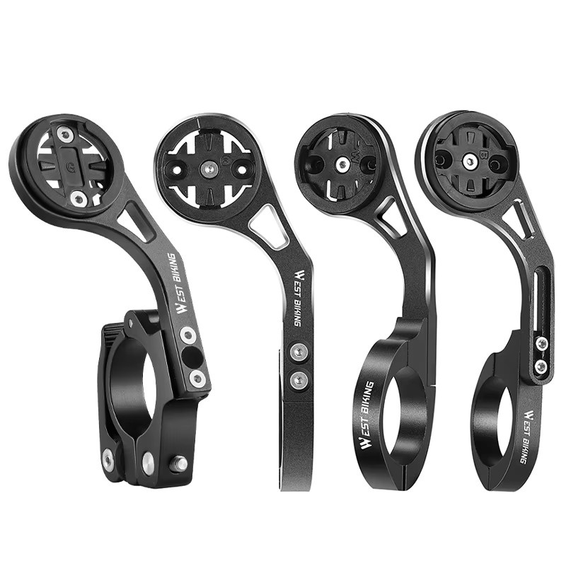 WEST BIKING Verstellbare Fahrradcomputerhalterung aus Aluminiumlegierung in Schwarz für Garmin, Bryton, XOSS und GoPro - Bild 6