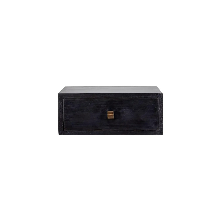 House Doctor Wandtisch Bedsi aus Mangoholz in Schwarz, Breite: 35 cm - Bild 1