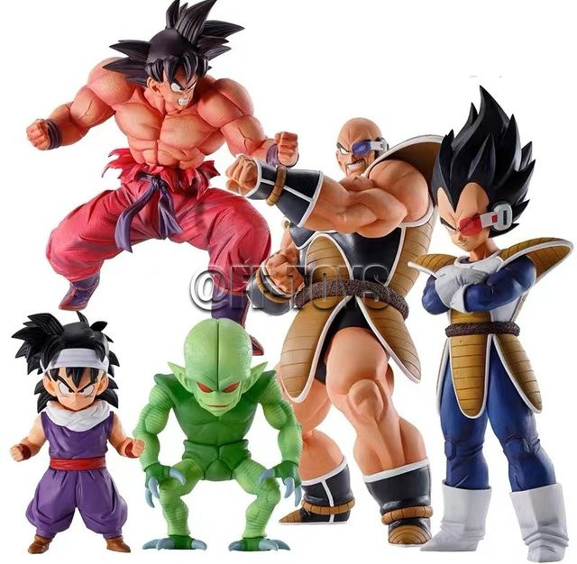 Bandai Dragon Ball Goku Kaioken Saibaiman Son Gohan Vegeta, Actionfiguren, Kunststoff - Bild 1