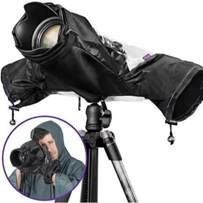Outdoor DSLR-Kamera Regenschutz in Schwarz für mittlere Teleobjektive zum Schutz vor Regen und Staub - Bild 3