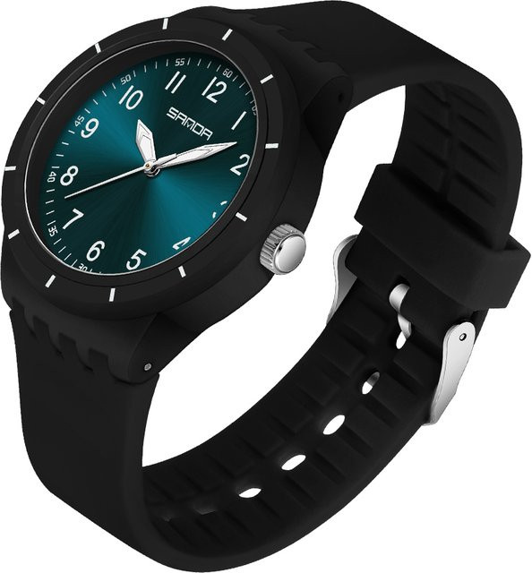 SANDA Armbanduhr, Analoguhr, Quarz, Weiß, Silikon, Damen - Bild 1