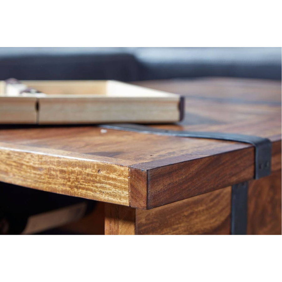 Wohnling Couchtisch aus Sheesham Massivholz in Braun, Modern, B/T/H: 100 x 60 x 40 cm - Bild 2