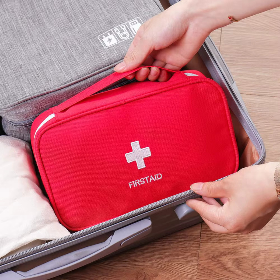 QHSPE Tragbare Medizintasche in Rot als Erste-Hilfe-Set und medizinischer Notfall-Organizer für Zuhause und Reisen - Bild 3