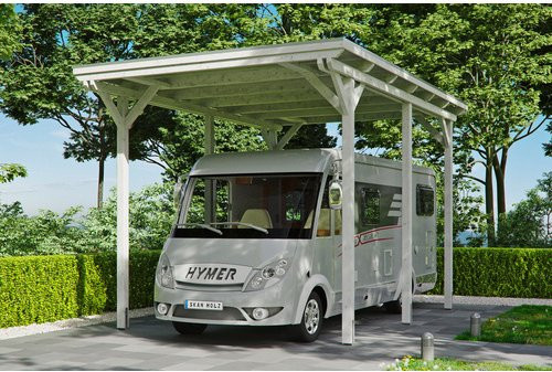 Skanholz Carport Emsland 1 Caravan Weiß B/T: 404 x 604 cm - Bild 3
