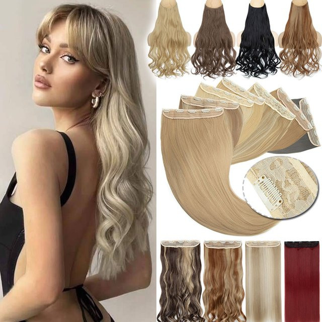 S-noilite Clip-in-Haarverlängerungen, synthetisch, blond-braun, Damen - Bild 1