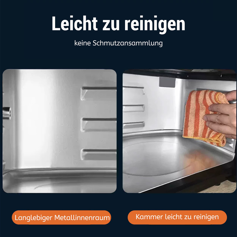 Sinaopus Heißluftfritteuse Küchenmaschine mit LED-Touch-Steuerung und Sichtfenster, 12 l, Edelstahl - Bild 4