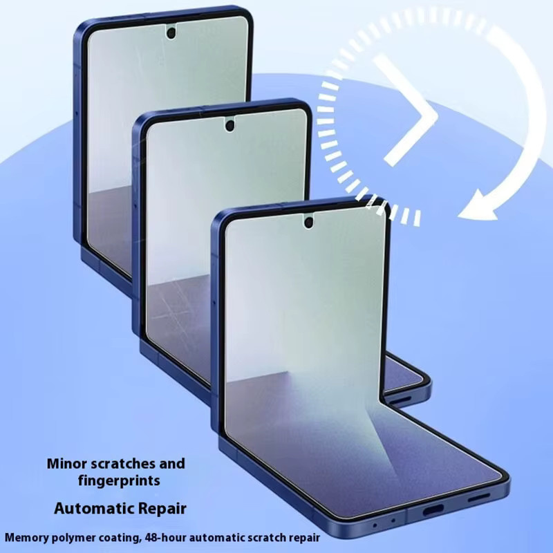 4 in 1 Hydrogel Schutzfolie für Samsung Galaxy Z Flip7 Flip6 Flip5 Flip4 Flip3 Transparent Weiche TPU Vollabdeckung Innen und Außen - Bild 2