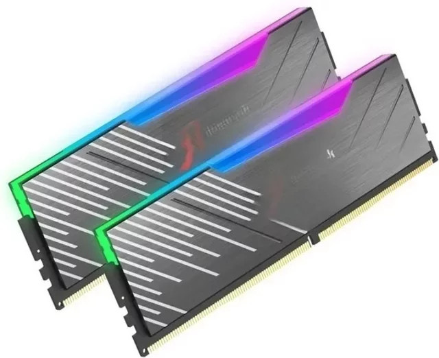 DDR5 Desktop-Arbeitsspeicher Set mit RGB-Lichtleiste und schwarzer Klinge, 6000 MHz, Farbe: Schwarz - Bild 1