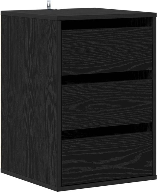 vidaXL Schubladenschrank in Schwarz und Eichen-Optik, B/T/H: 41 x 40 x 58 cm - Bild 1