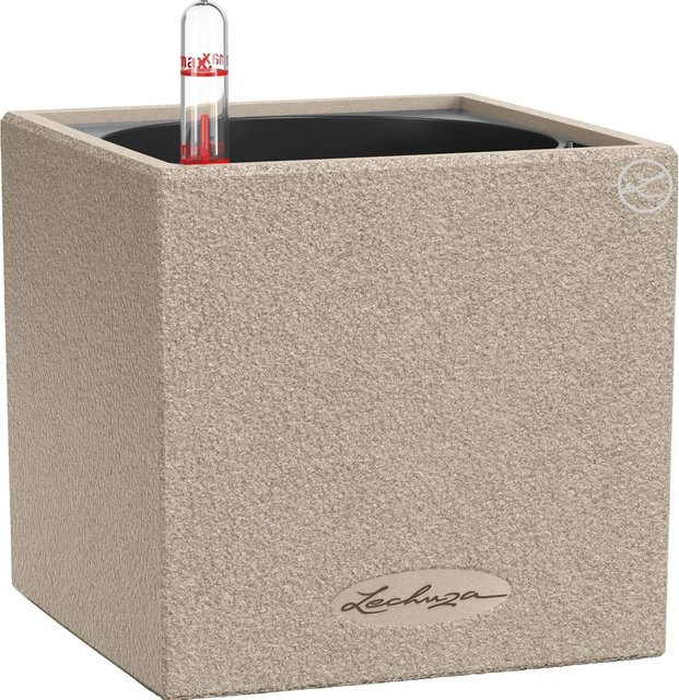 Lechuza Pflanzgefäß Canto Stone Tabletop in Sandbeige, B/T/H: 14 x 14 x 14 cm - Bild 1