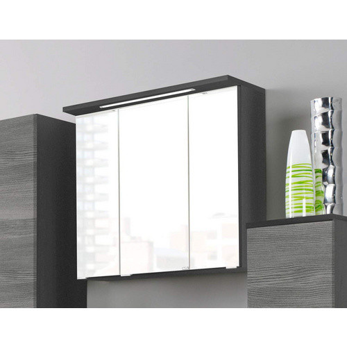 HELD MÖBEL 3D-Spiegelschrank Bologna mit LED-Beleuchtung in Grau, B/H/T: 60 x 66 x 20 cm - Bild 2