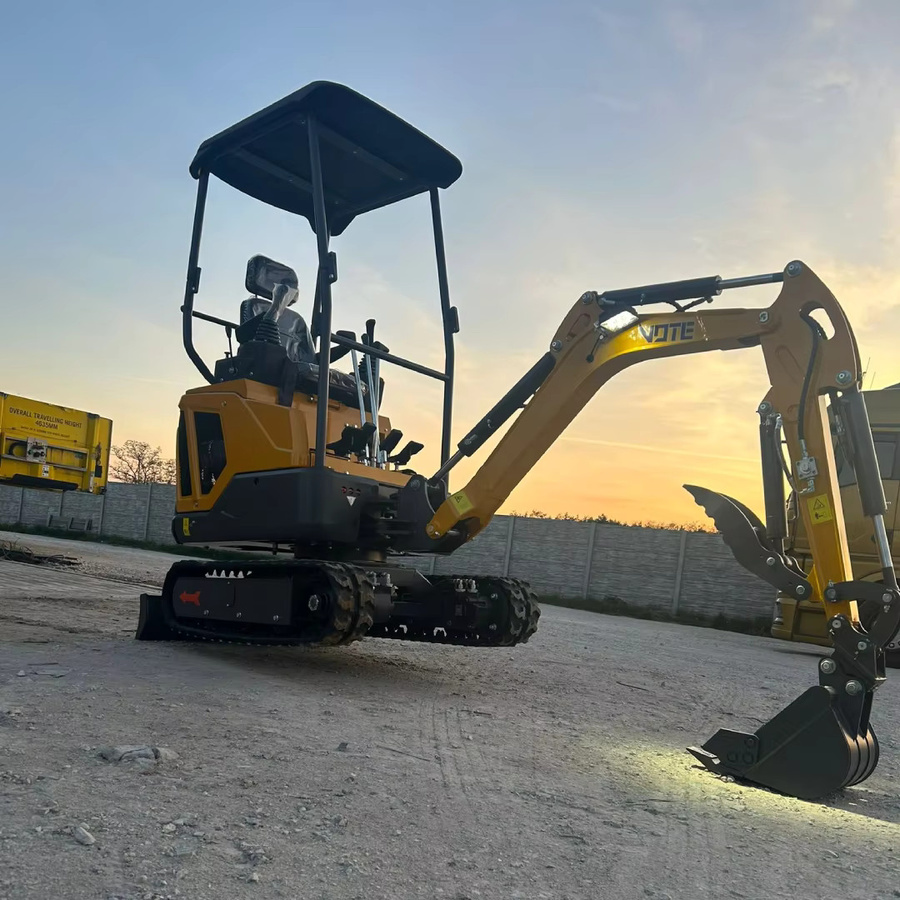 Multifunktionaler Mini-Bagger mit Raupenfahrwerk und Dieselmotor in Gelb, 1 bis 2 Tonnen, CE & Euro 5 zertifiziert - Bild 2