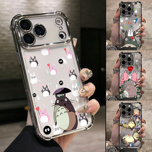 Stoßfeste und transparente Handyhülle mit Cartoon-Totoro-Design für Google Pixel 10 9 9A 8 8A 7 7A Pro XL 5G - Bild 1