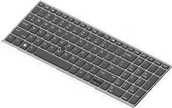 HP EliteBook 850 G5 Tastatur mit Hintergrundbeleuchtung in Schwarz und Grau (L14366-BG1) Schweiz Layout - Bild 1