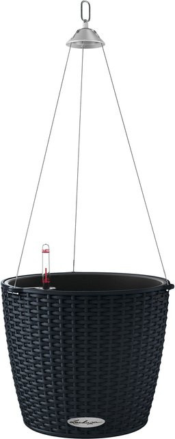 Lechuza Hängeampel Nido Cottage in Graphitschwarz mit Edelstahl-Elementen, Durchmesser: 27 cm, Höhe: 23 cm - Bild 1